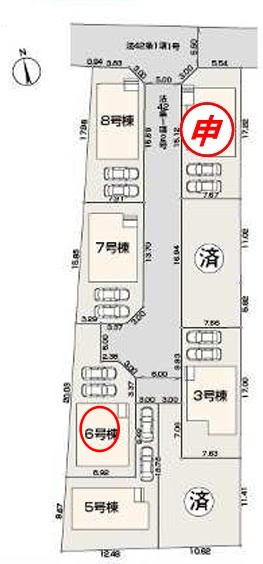 八王子市上壱分方町第18の区画図|統一感のある街並みが魅力の多棟現場。新しい暮らしを気持ちよく始められる住環境です。