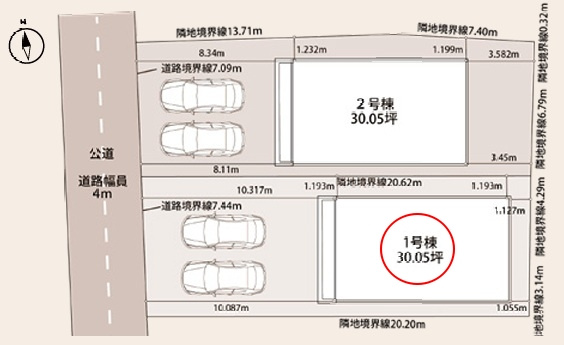 八王子市横川町１号棟の区画図|豊かな緑に癒され、生活のしやすさにも満たされる。自然と利便性のバランスが心地よい、穏やかな街並み。