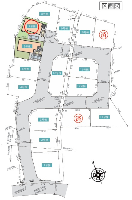 八王子市戸吹町の区画図