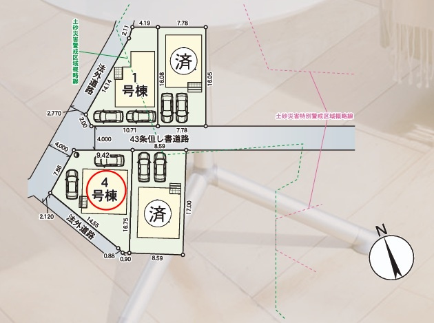 八王子市元八王子町第46の区画図|同じ街区に住むご家族と挨拶を交わしながら、心地よいご近所付き合いが育つ暮らし。