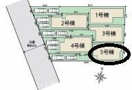 八王子市北野町6期　5号棟の区画図