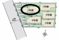 八王子市北野町6期　2号棟の区画図|子どもたちの遊ぶ声やご近所との挨拶が身近に感じられる、多棟現場ならではの暮らし。