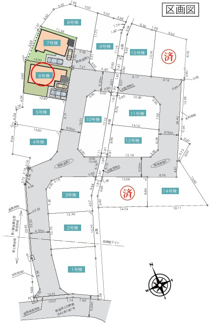 八王子市戸吹町の区画図