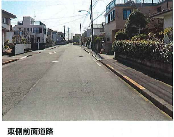 八王子市狭間町の前面道路含む現地写真