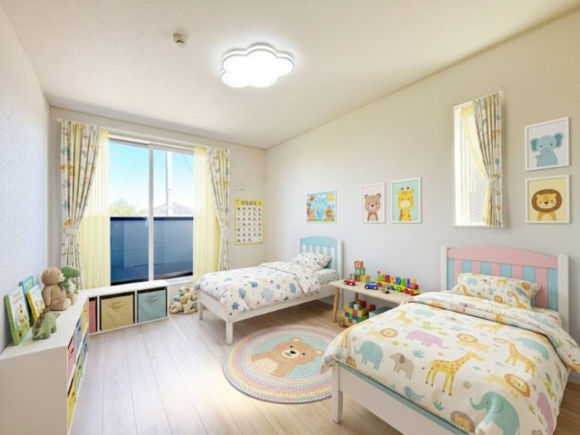 八王子市泉町　4号棟のその他|ナチュラルな内装が心地よい洋室。すっきりとした空間で、自分らしいインテリアを楽しめます。本画像はCGで作成しており、実際に現地に家具は置かれておりません。また、価格に家具は含まれておりません。