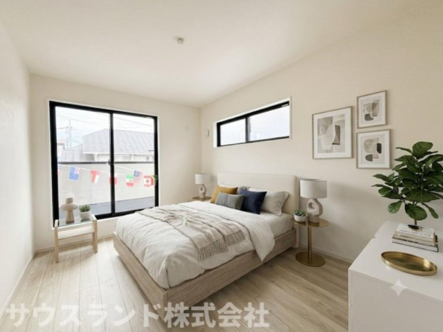 八王子市本町４期の寝室|CGで家具を生成しており、実際に家具は置かれていません。また価格に家具は含まれておりません。