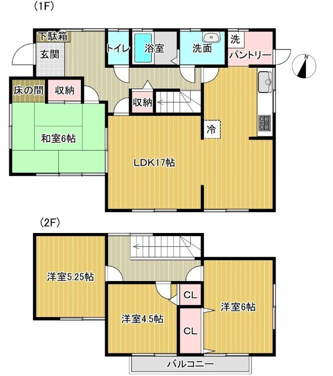 八王子市北野台の間取り|和室と洋室のバランスが良い、使い勝手の良い間取り設計です！各居室に収納スペースがしっかりと完備されており、お部屋を最大限に広くお使いいただけます。家事動線も考慮され、日々の生活がスムーズになります。