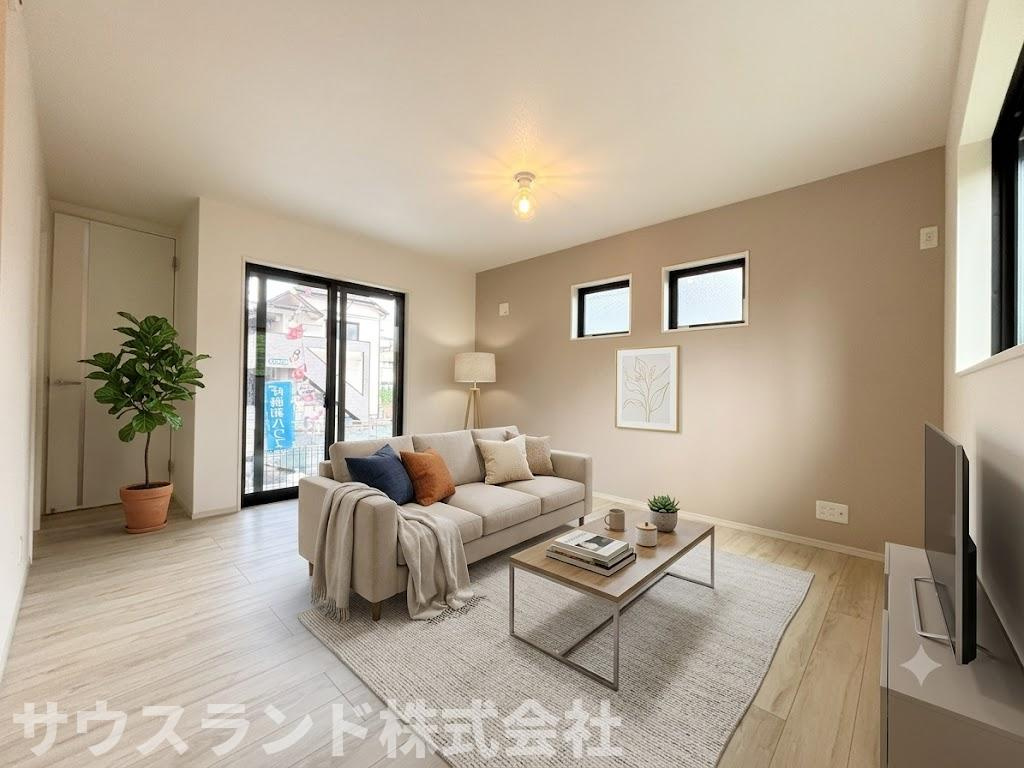 八王子市子安町2期の居間・リビング|※本画像はCGで作成しており実際に現地に家具は置かれておりません。価格に家具は含まれておりません。