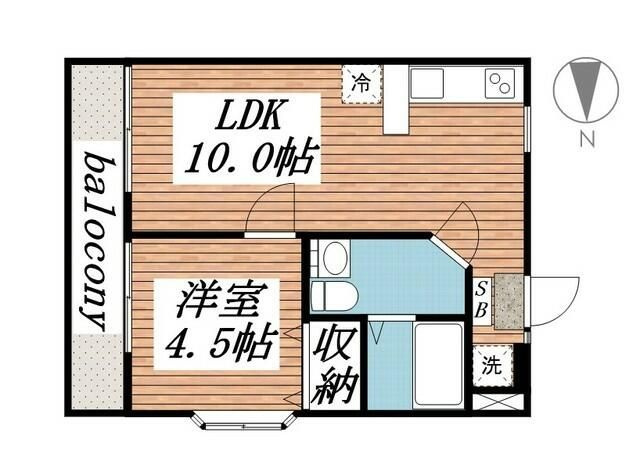 ベラドーモＡの間取り