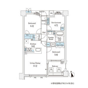パークシュロス芦屋の間取り