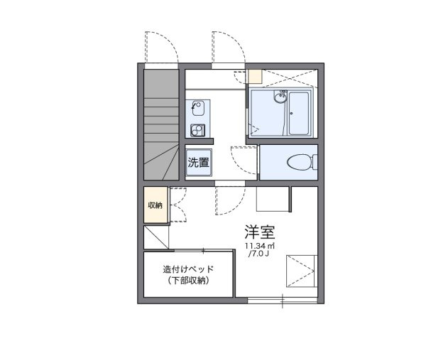 レオパレスリヴァーの間取り