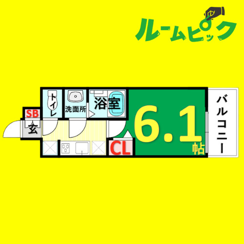 プレサンス　THE　MOTOYAMA　名古屋市賃貸　仲介手数料無料の間取り