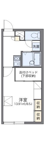 レオパレスメゾンド伏古Ⅱの間取り