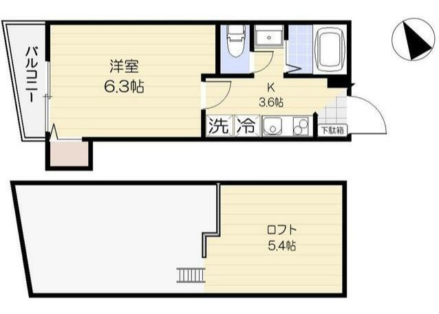 レスポワール東府中の間取り