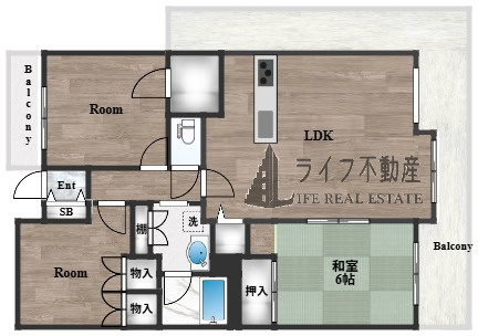 エスリード東花園の間取り