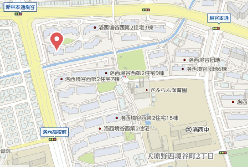 境谷西第2住宅第4号棟　4階の地図