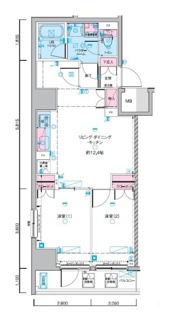 【間取り】 | GENOVIA浅草Ⅳskygarden | 間取りです。