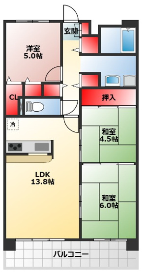 【間取り】 | グリーンヒルズ宮苑