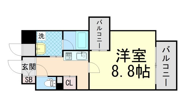 ベルフェリーク新神戸の間取り