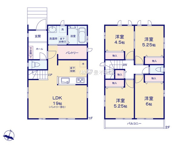 《仲介手数料無料》岩槻区南平野２丁目11-1新築一戸建てハートフルタウンの間取り