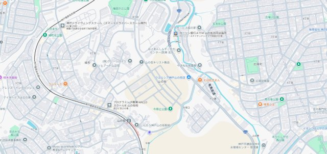 神戸市北区山の街　新築一戸建ての地図