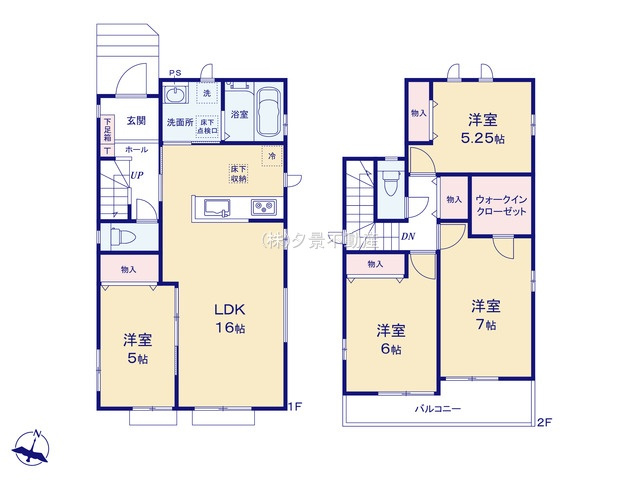 《仲介手数料無料》岩槻区南平野２丁目11-1新築一戸建てハートフルタウンの間取り