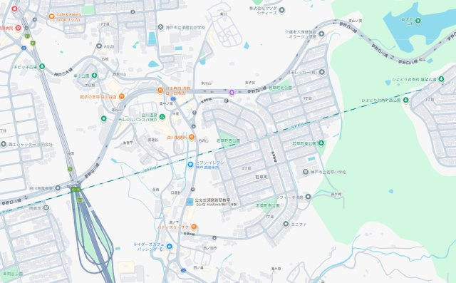 神戸市須磨区若草町　新築一戸建ての地図