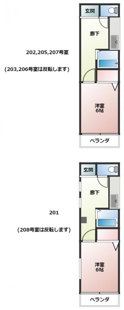 サニーヒル美原町の間取り|1Ｋタイプの間取りです