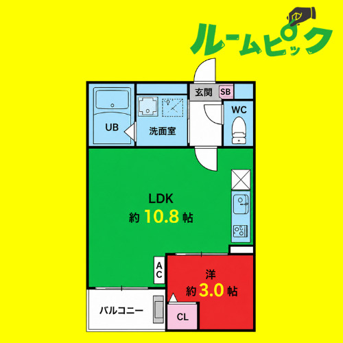 Jack hachikenⅠ　名古屋市賃貸　仲介手数料無料の間取り