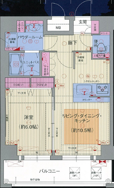 プレサンス大阪城公園パークプレイスの間取り