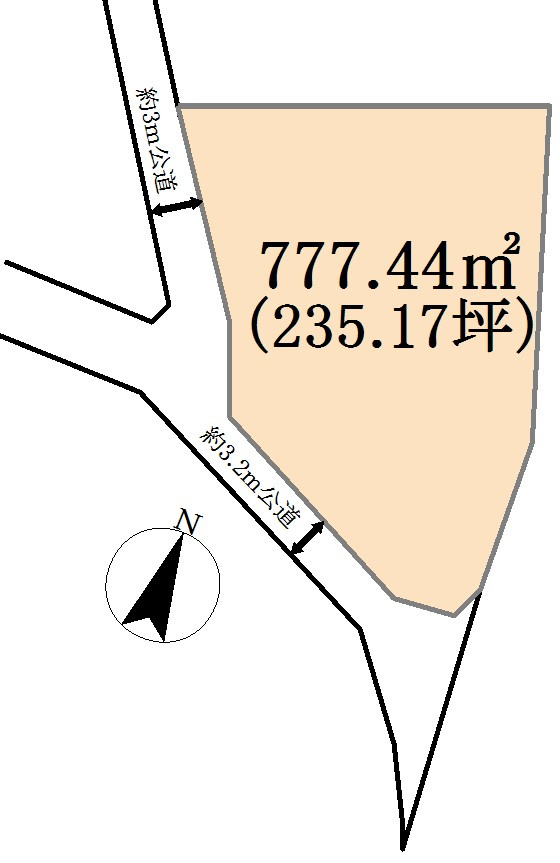 熊谷市玉作3775土地235坪の土地図