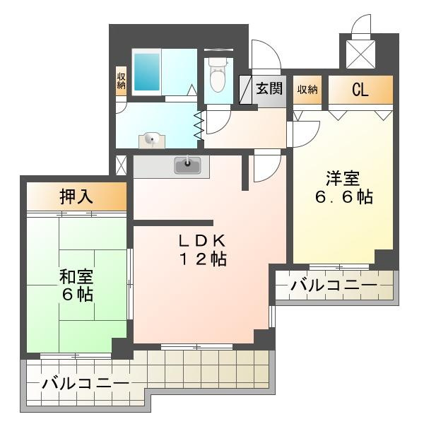シティ南落合の間取り