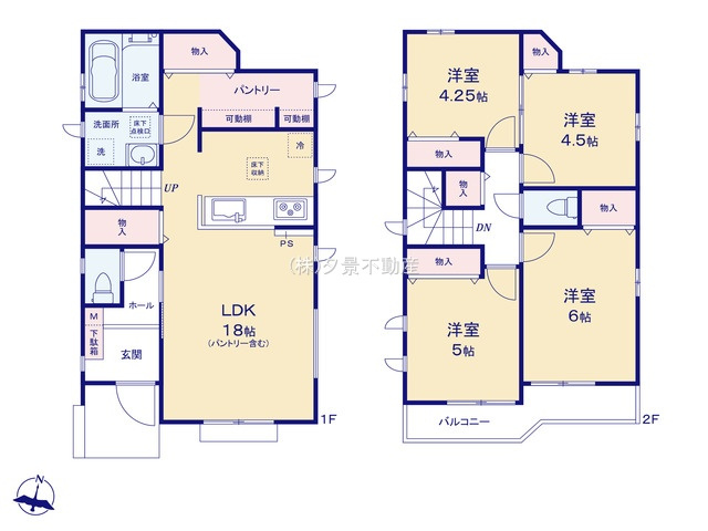 《仲介手数料無料》見沼区堀崎町1162-2新築一戸建てハートフルタウンの間取り