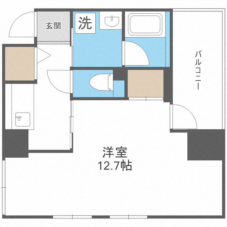 大阪市中央区内平野町２丁目の賃貸マンションの間取り