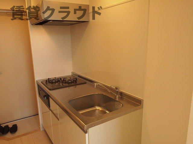 グランクレールのキッチン|2口コンロも付いてるお料理しやすいキッチンです