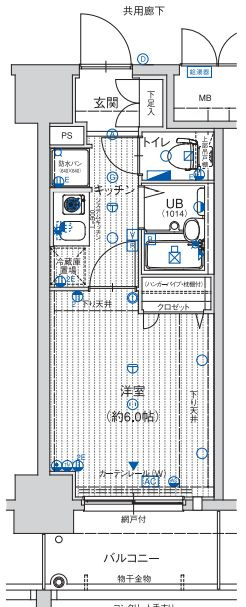大阪市東成区深江北２丁目の賃貸マンションの間取り