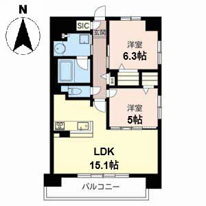 【間取り】 | グレイスガーデン三国ヶ丘