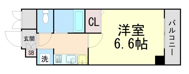 エステムコート三宮EASTⅡリベルテの間取り