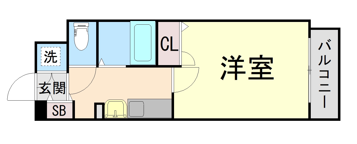 プレサンス三宮東アルバーナの間取り