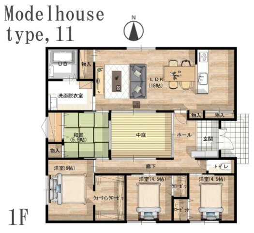 【間取り】 | 合志市野々島11号棟 | ☆4LDK平屋☆