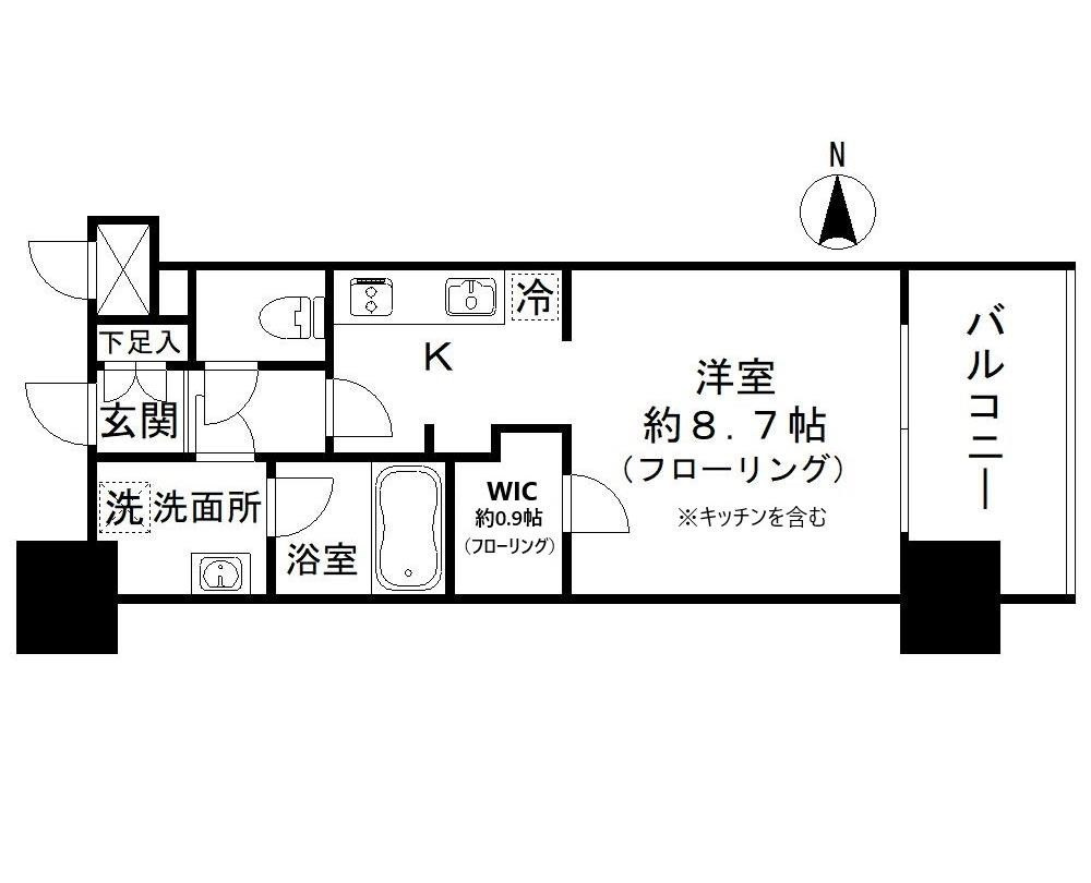 パークリュクス大手門monoの間取り