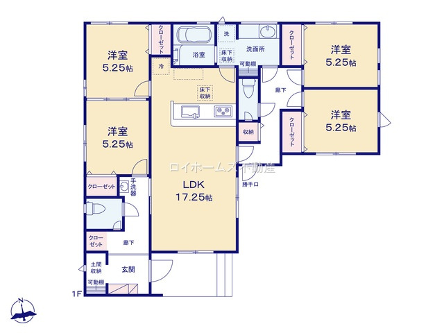 【間取り】 | 春日井市坂下町５丁目1215-341『仲介料無料』新築戸建て | 1号棟
