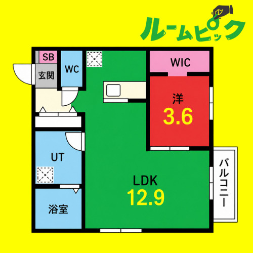 Toyoda Fika　名古屋市賃貸　仲介手数料無料の間取り