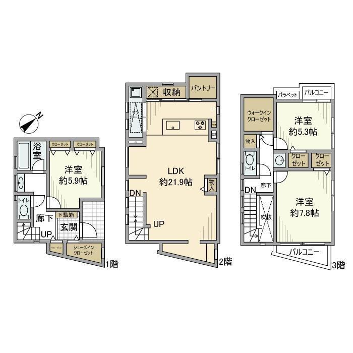 池尻戸建の間取り