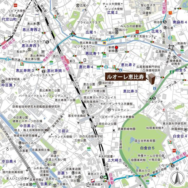 ルオーレ恵比寿の地図