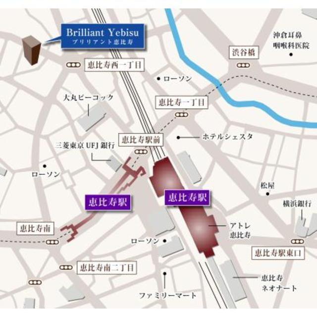 ブリリアント恵比寿の地図