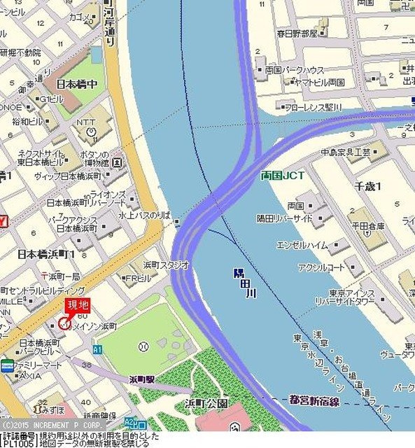 パレステュディオ日本橋浜町駅前の地図