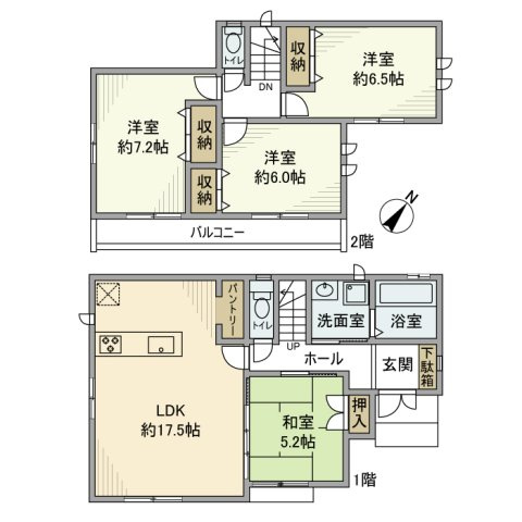 大蔵戸建の間取り