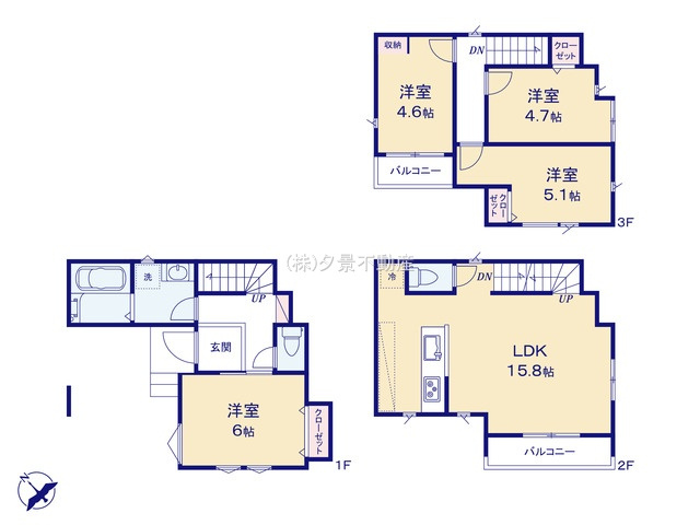 《仲介手数料無料》南区太田窪５丁目26-30新築一戸建てメルディアの間取り