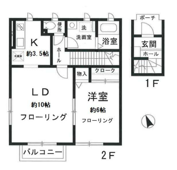 西東京市田無町４丁目のアパートの間取り